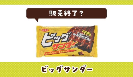 ビッグサンダーが販売終了！在庫と代替品まとめ