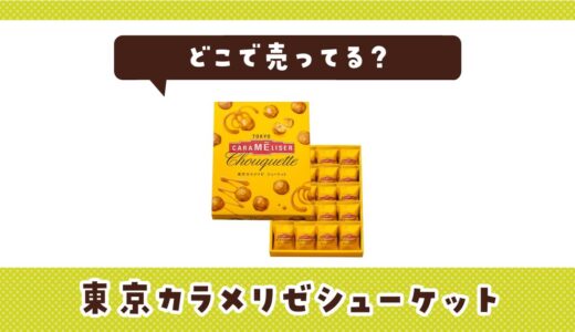 どこで売ってる？東京カラメリゼシューケットの取扱店と在庫状況まとめ